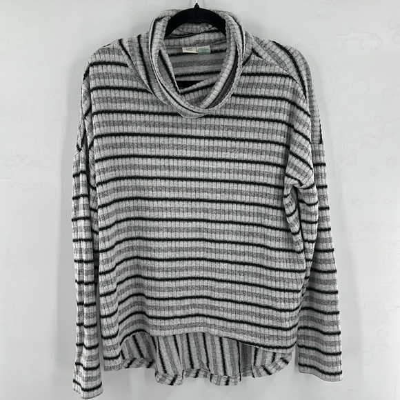 Anthropologie Saturday Sunday Pippa Hacci Turtleneck Grey Striped Small - Picture 4 of 7
